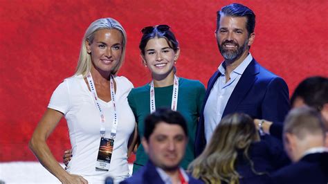 Kai Trump and her father, Donald Trump Jr., address the RNC.